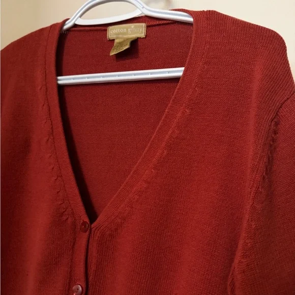 Cotton Ginny Women's Coral Cardigan Sweater - Picture 4 of 5